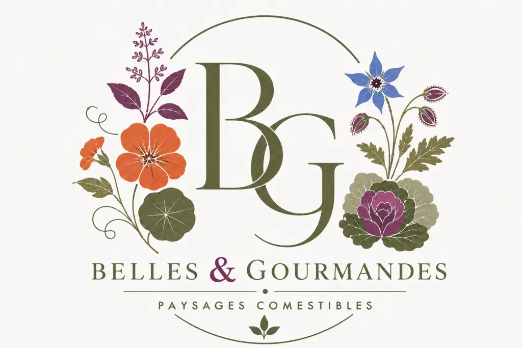Logo Belles & Gourmandes, créateur de paysages comestibles en Normandie